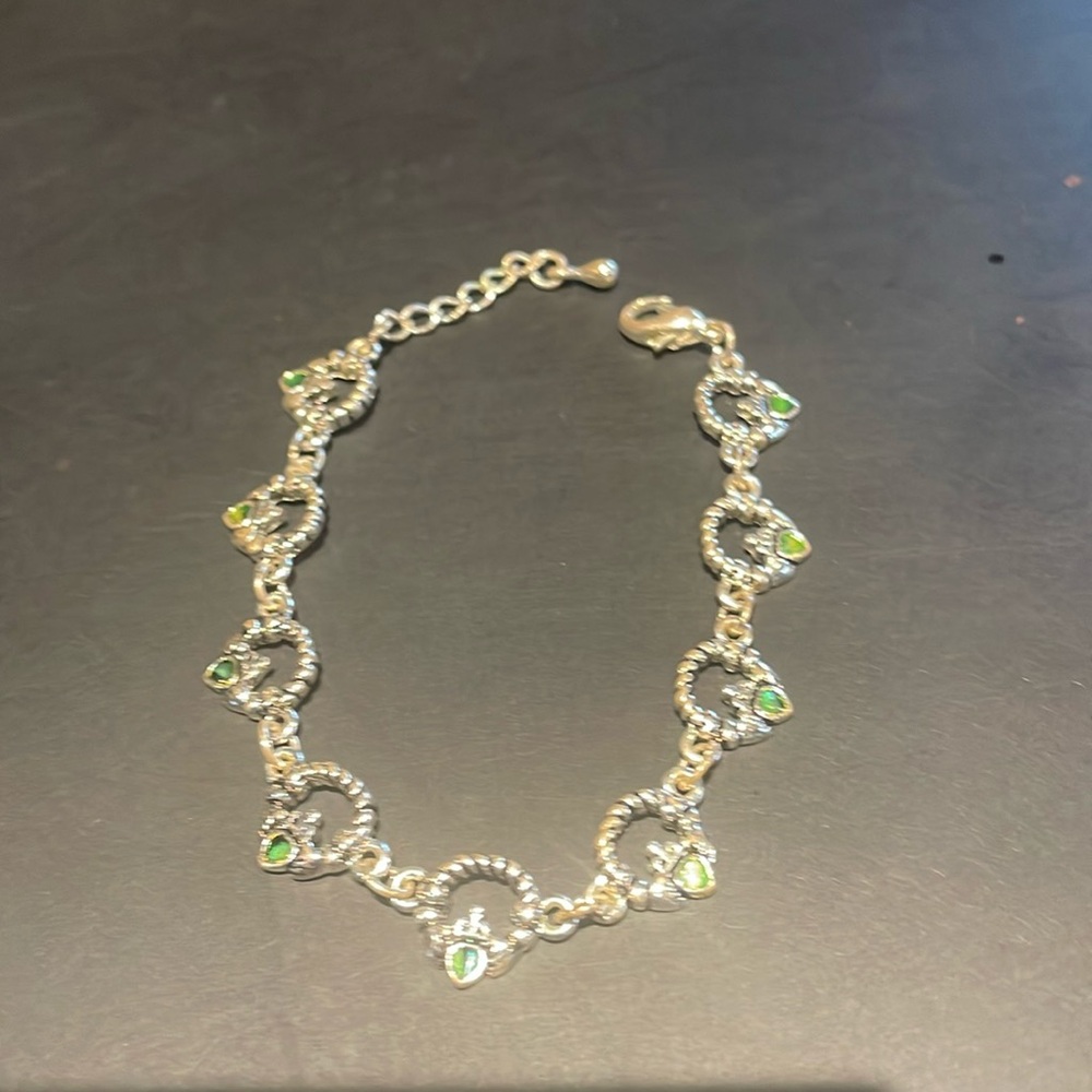 Silver Claddagh bracelet